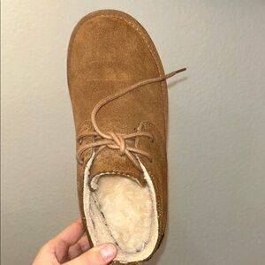 BearPaw Tan Suede Lace-Up Boot with Shearling